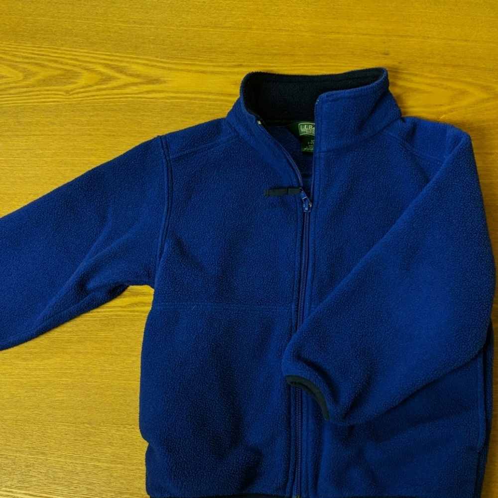 LL Bean Size 4 Blue Fleece  Full Zip
